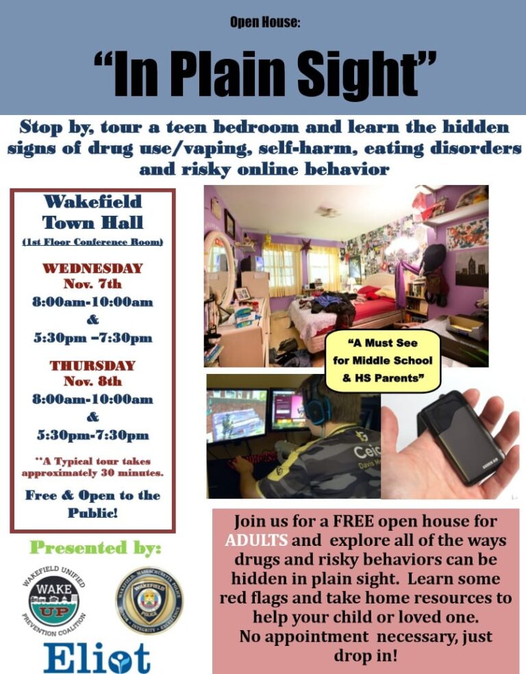 Parents Invited to Attend In Plain Sight Event in Wakefield