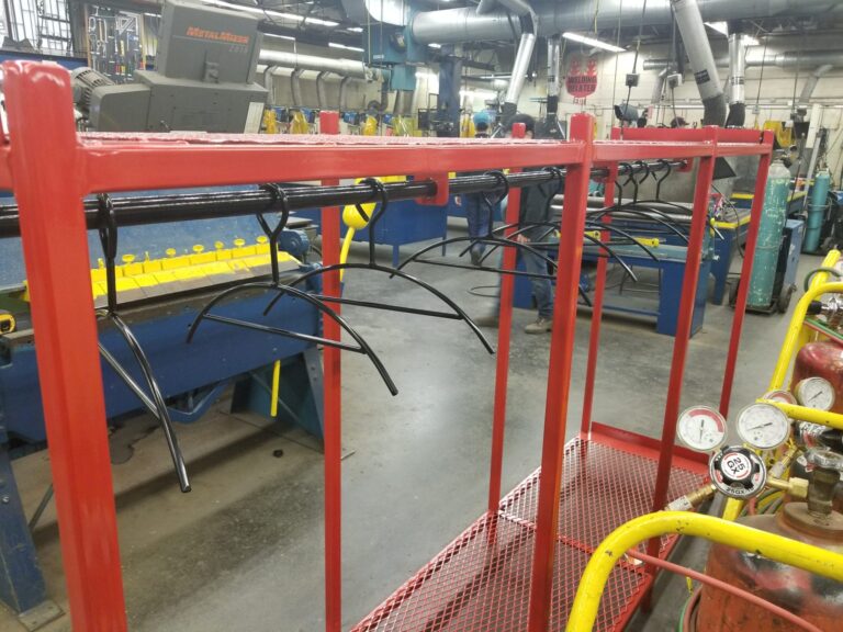Northeast Metro Tech Metal Fabrication Students Build Gear Rack for Reading Fire Department