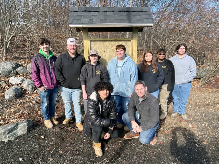 Northeast Metro Tech Students Rebuild Kiosks for Woburn Trails and Conservation Areas