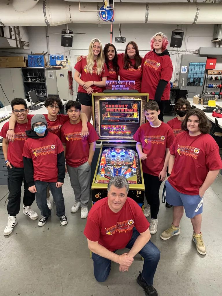 Northeast Metro Tech Robotics and Automation Students Design and Build New Pinball Game Using Shell of 50-year-old Machine